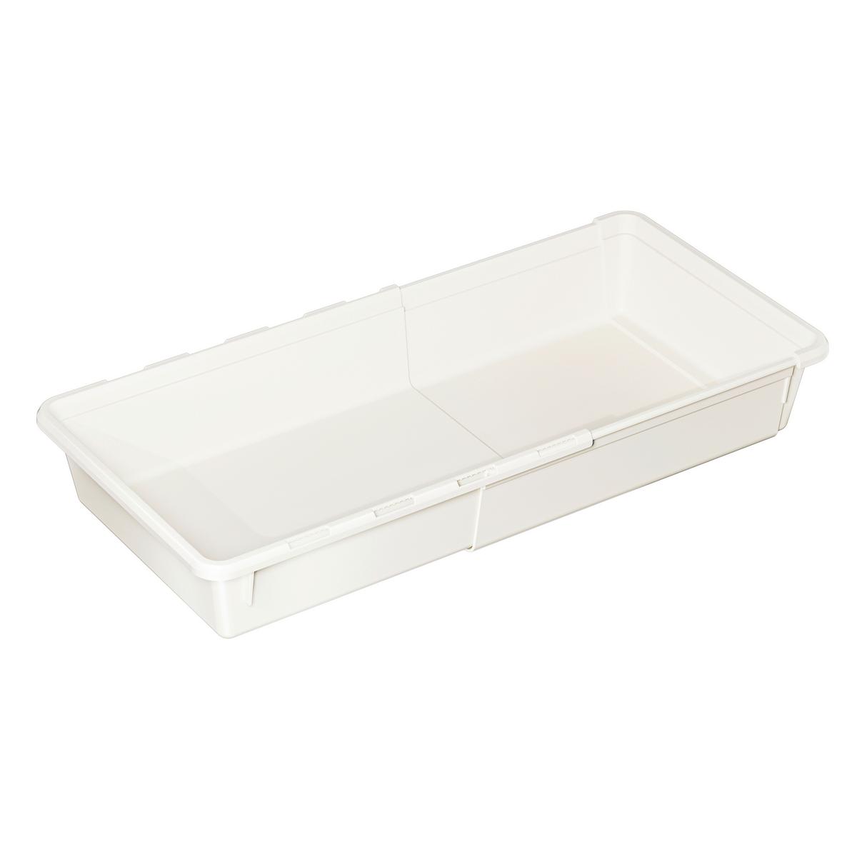 Schubladeneinteilung Vario XL Weiß - Weiß, KONVENTIONELL, Kunststoff (25-38/18,5/6cm) - Mömax