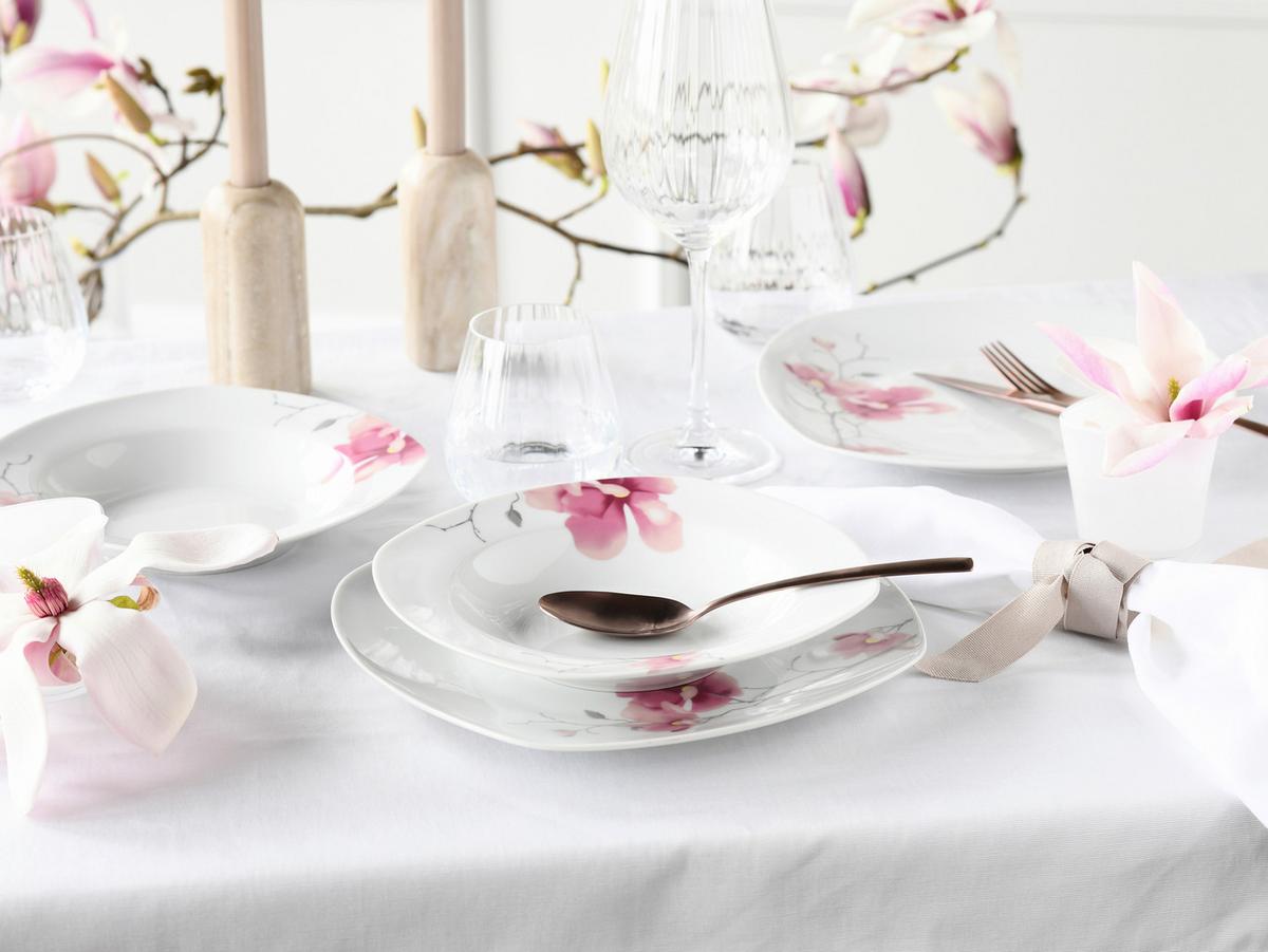 Tafelservice Amelie Aiko Weiß, 12-teilig - Weiß, Trend, Keramik - Creatable