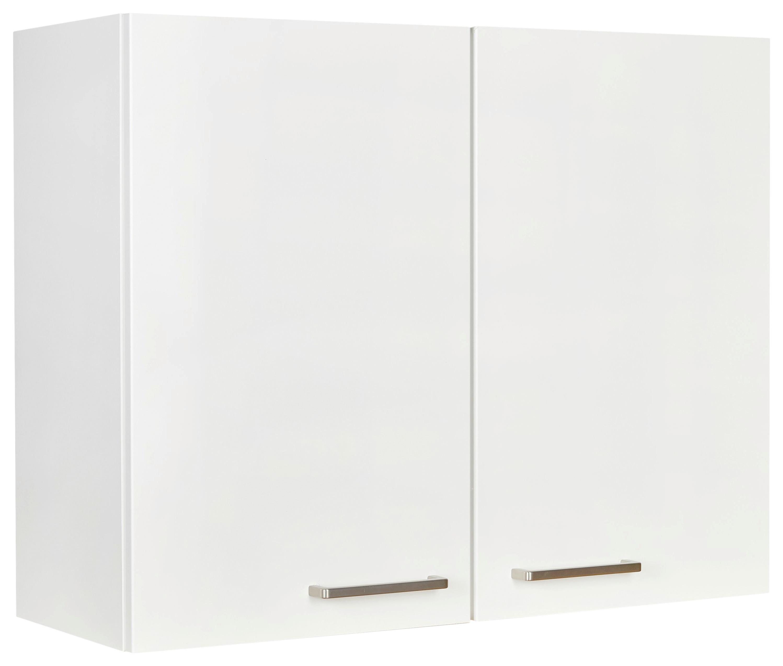 Küchenoberschrank Touch Weiß - Edelstahlfarben/Weiß, MODERN, Holzwerkstoff (90/72/35cm) - Nobilia