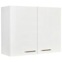 Küchenoberschrank Touch Weiß - Edelstahlfarben/Weiß, MODERN, Holzwerkstoff (90/72/35cm) - Nobilia