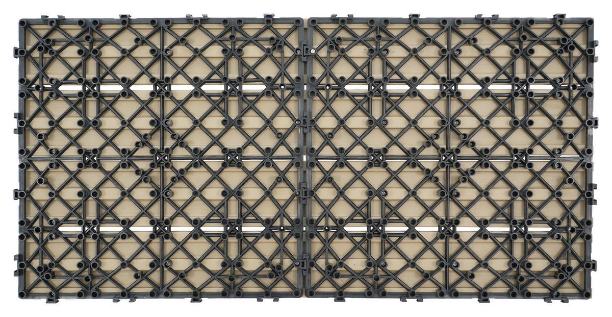 PŁYTKA TARASOWA PREMIUM 6-CZĘŚCIOWY - szarobiały, Konventionell, materiał drewnopochodny (30/60/2,1cm) - Ambia Garden
