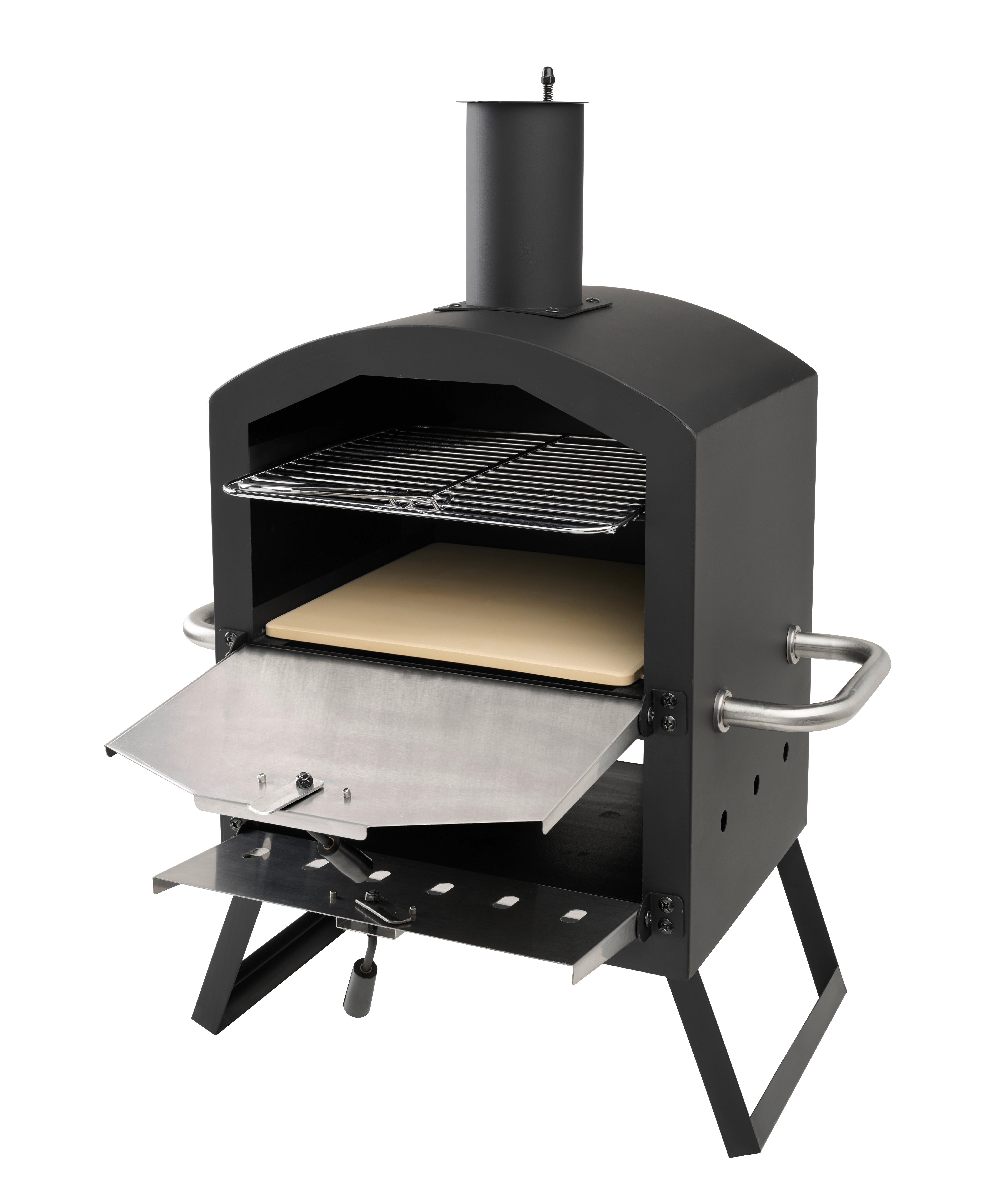 Pizzaofen Coal Schwarz - Schwarz, KONVENTIONELL, Keramik/Kunststoff (55/75/40cm) - Mömax