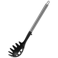 Spaghettilöffel Luca in Schwarz - Silberfarben/Schwarz, Kunststoff/Metall (28cm) - Modern Living