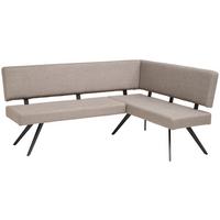 ŁAWKA NAROŻNA ANDROS - jasnoszary/czarny, Konventionell, metal/tkanina (150/190cm) - Livetastic