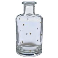 Dekovase Herz I Klar/Goldfarben - Klar/Goldfarben, Basics, Glas (7/15cm) - Mömax