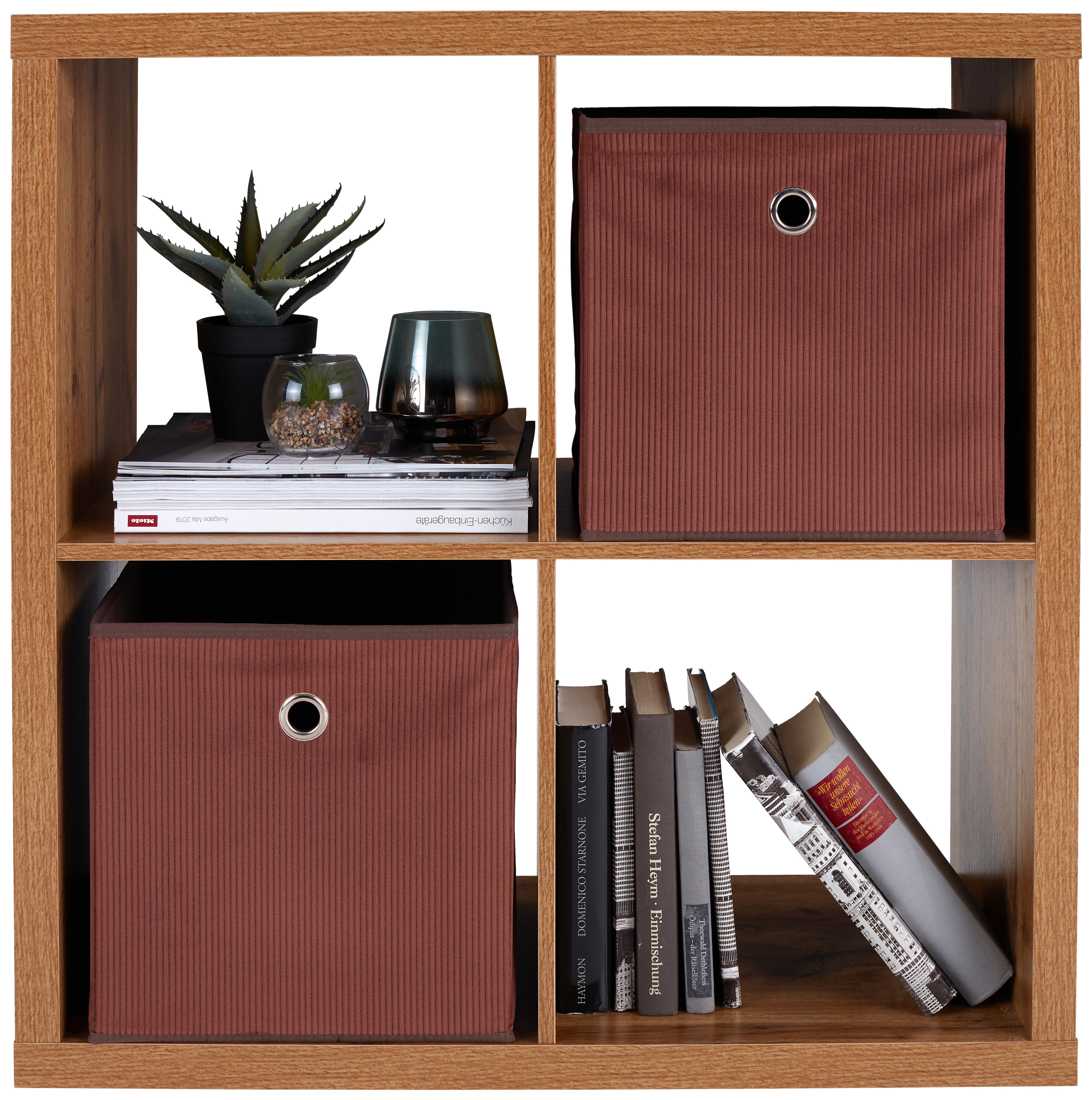 Regal Samy 1, Barva Hrasta - barve hrasta, Moderno, leseni material (76/76/37cm)