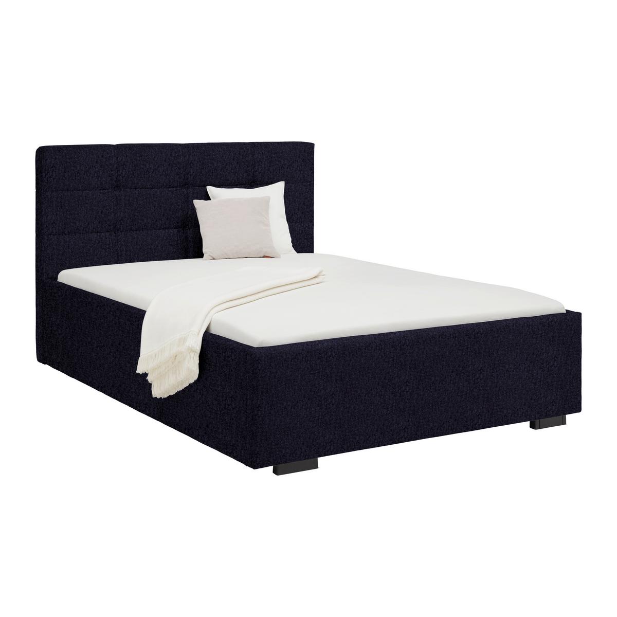 Polsterbett Nelo Anthrazit ca. 140x200cm - Anthrazit/Schwarz, KONVENTIONELL, Kunststoff/Textil (140/200cm) - Mömax