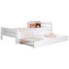 Bett Bennet mit Ausziehbett ca. 90x200 cm Weiß - Weiß, MODERN, Holz (90/200cm) - MID.YOU