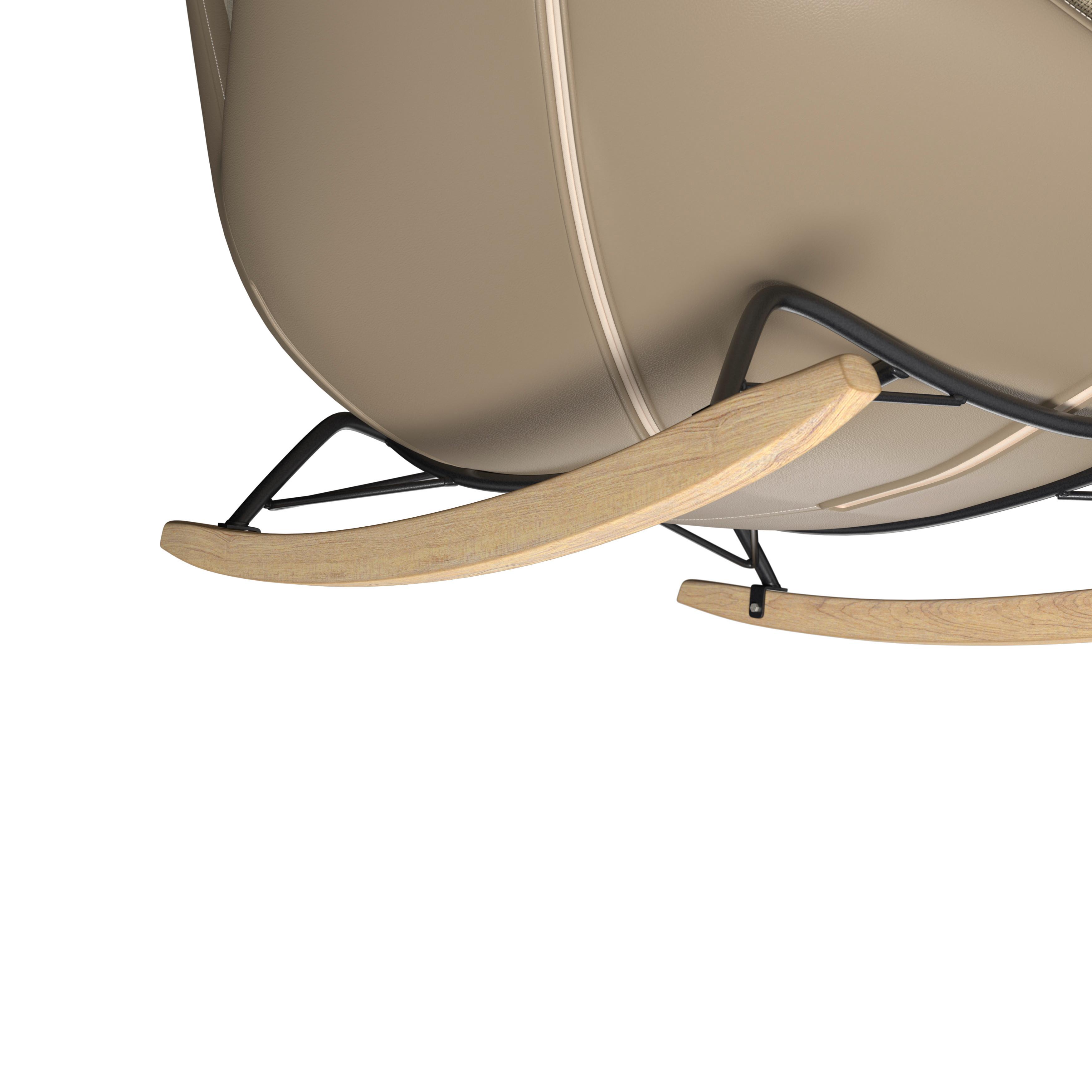 GUNGFÅTÖLJ ELEA - beige/svart, Modern, metall/trä (103/79/109cm) - Bessagi Home