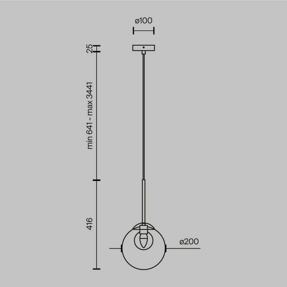 Pendelleuchte Basic Form Goldfarben max. 20 Watt - Goldfarben, Modern, Metall (20/64,1cm) - MAYTONI