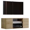 Lowboard Jusa ca. 95x40x36 cm Eiche - Alufarben/Sonoma Eiche, MODERN, Glas/Holzwerkstoff (95/40/36cm) - MID.YOU