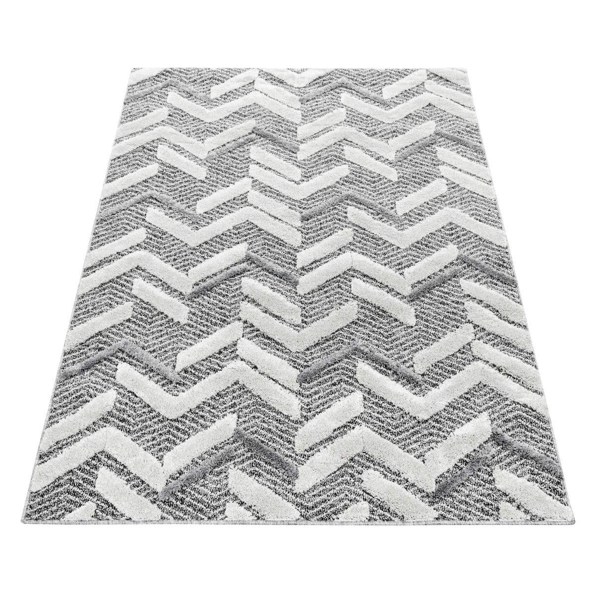 Webteppich Pisa Grau ca. 80x250cm - Grau, KONVENTIONELL, Textil (80/250cm)