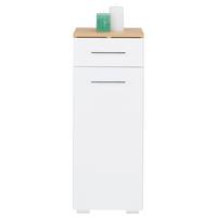 Spodnja Omarica Santino, Bela, Hrast - barve hrasta/bela, Moderno, kovina/umetna masa (32,5/89/31,5cm) - Mömax