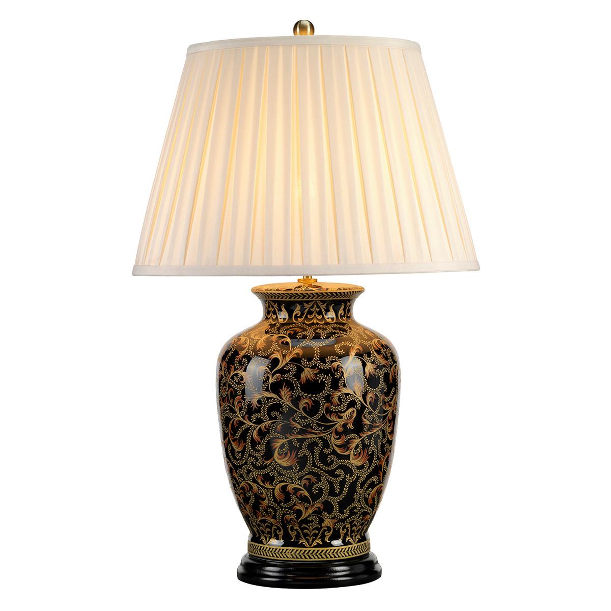 Asztali Lámpa Morris-Tl-Large - fekete/aranyszínű, Konventionell, kerámia (46/73cm) - Elstead Lighting