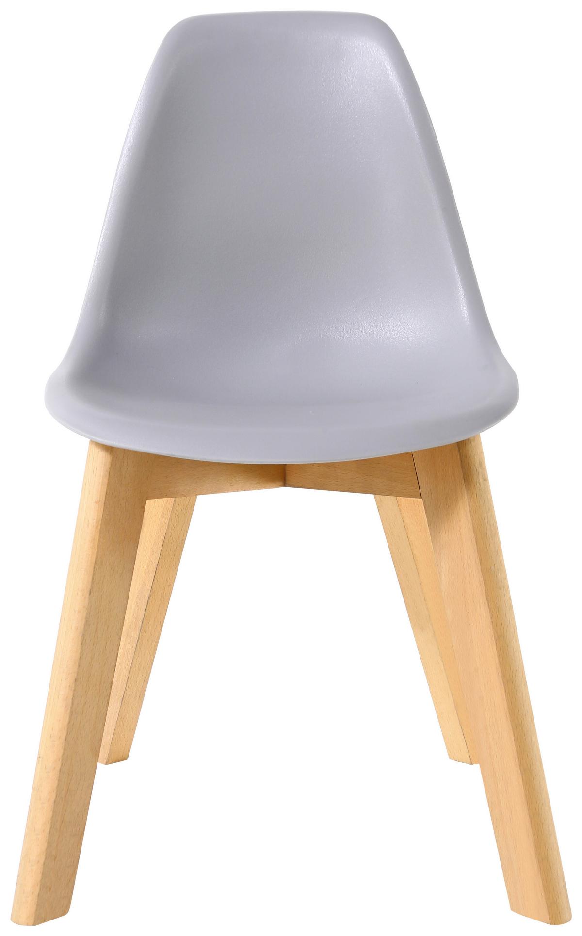 Gyerekszék Steve - szürke, Modern, műanyag/fa (32/57/32cm) - Based