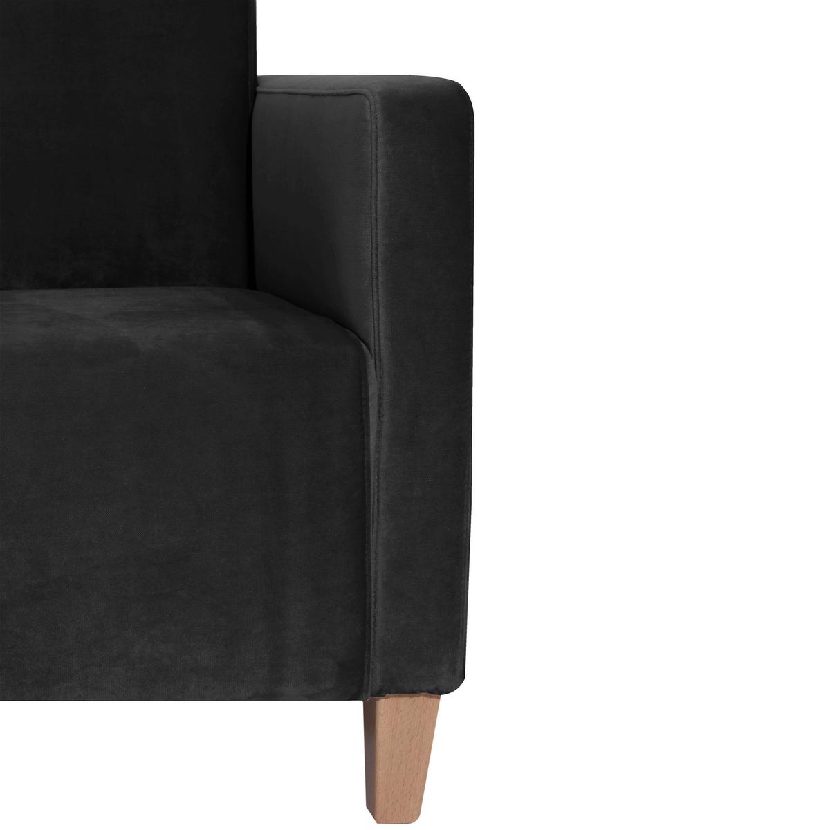 SESSEL MILLA - Schwarz/Naturfarben, Design, Holz/Textil (71/81/70cm) - Max Winzer