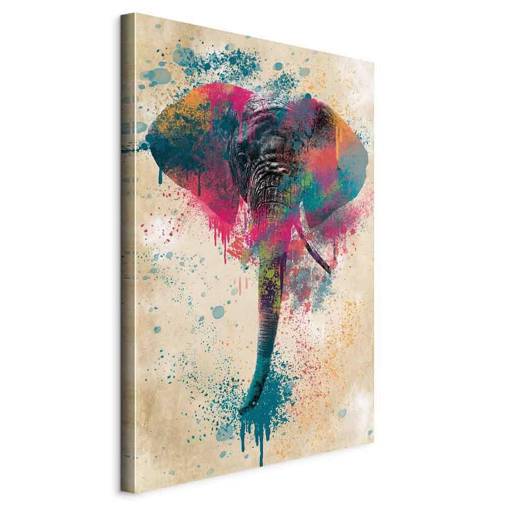 Slika Na Platnu Elephant Trunk - večbarvno, Basics, tekstil/les (60/90/1,2cm) - artgeist
