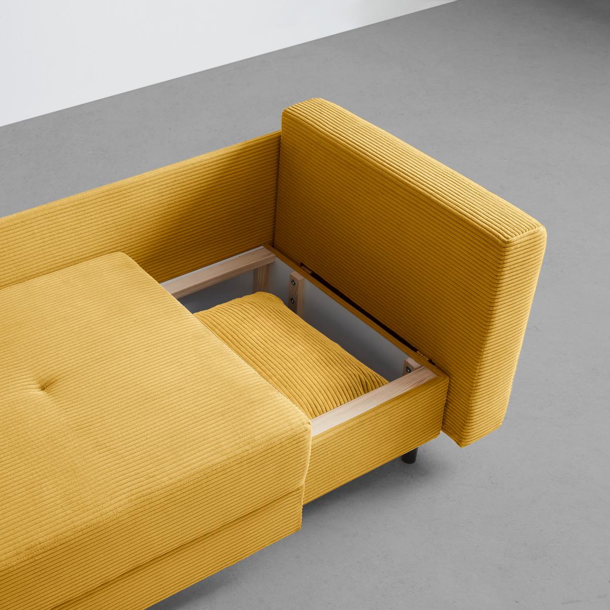 Liege Nova Senfgelb - Senfgelb/Schwarz, MODERN, Holz/Textil (145/62/85cm) - Mömax
