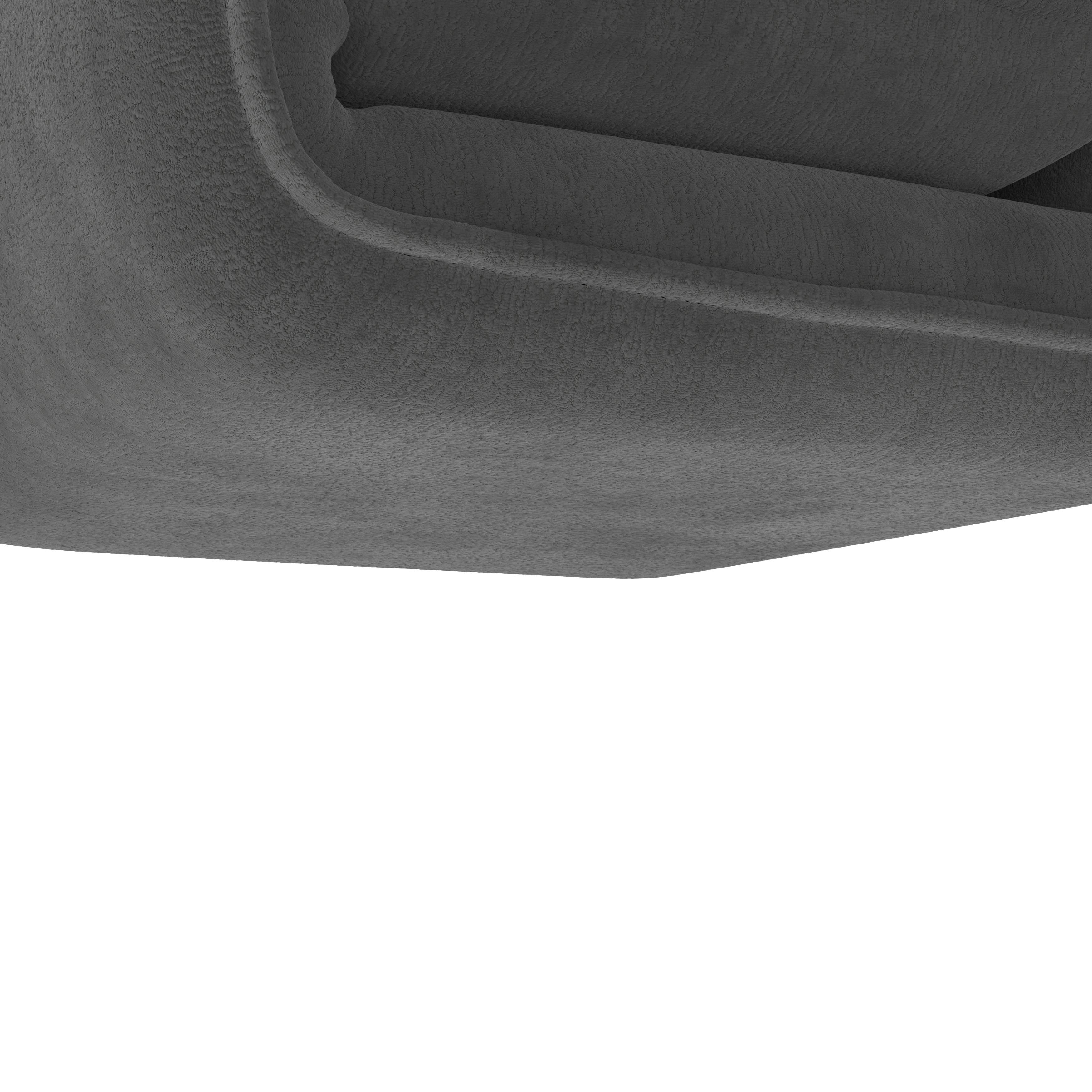 BÄDDFÅTÖLJ MACY - mörkgrå, Modern, metall/textil (83/70/84cm) - Bessagi Home