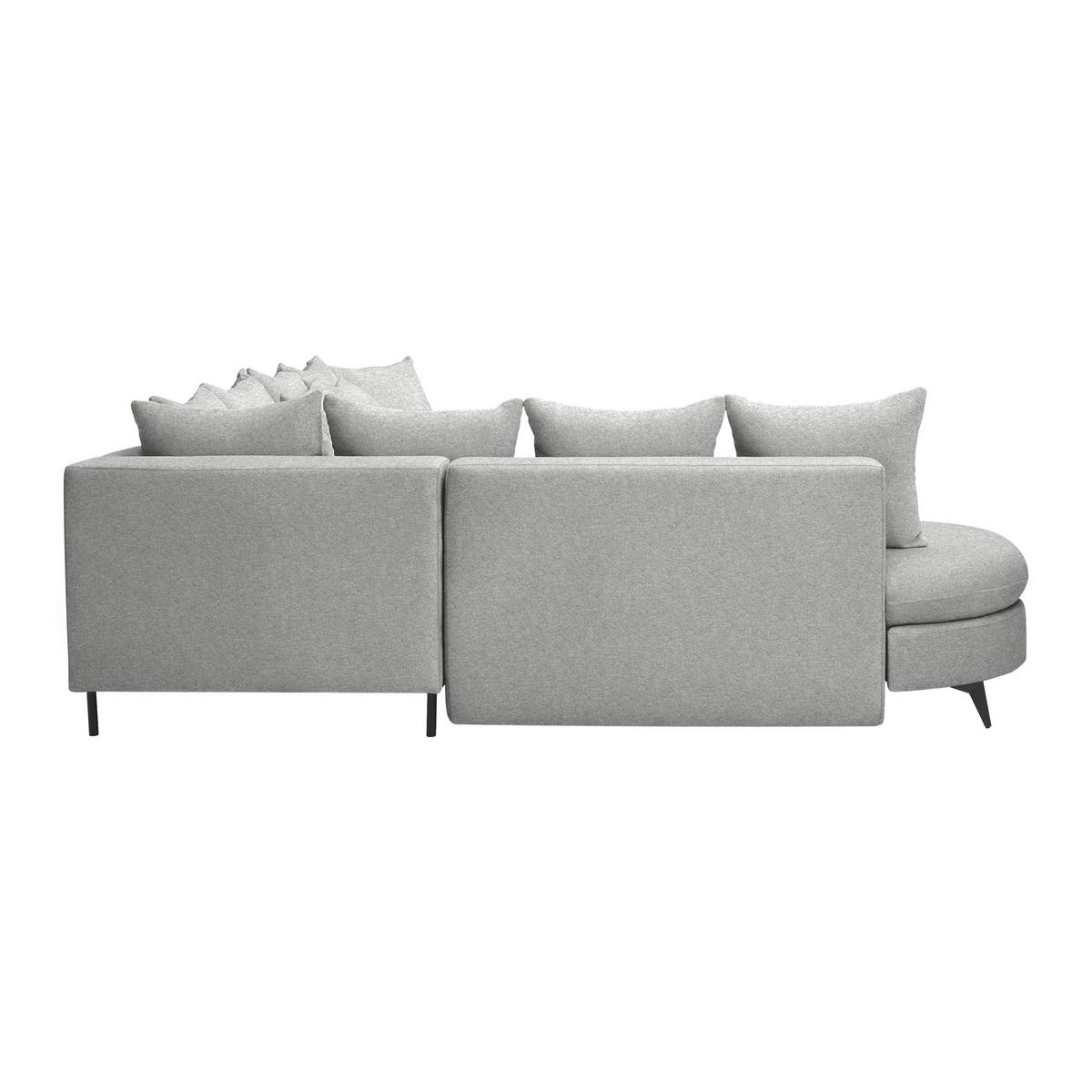 Ecksofa Axel Hellgrau - Hellgrau/Schwarz, MODERN, Textil/Metall (250/87/291cm) - Mömax