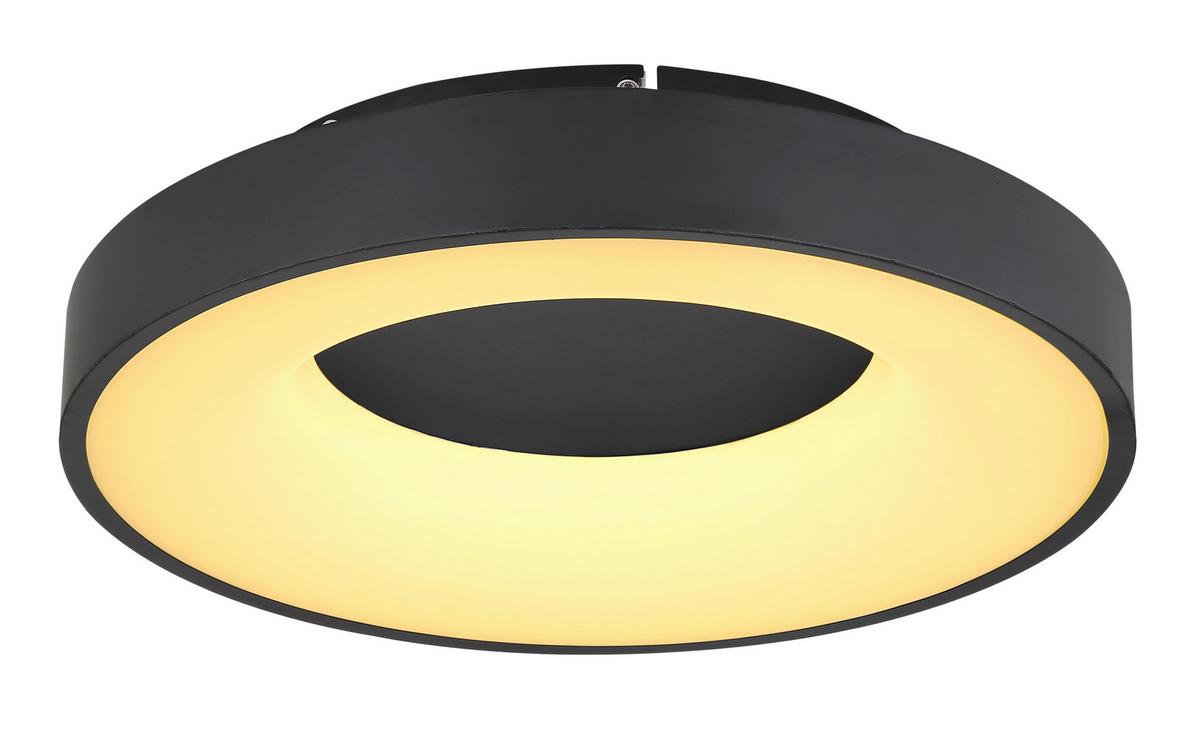 Stropna Led-svetilka Jolli, S Sijalko - črna/opal, Design, kovina/umetna masa (40/10cm) - Globo