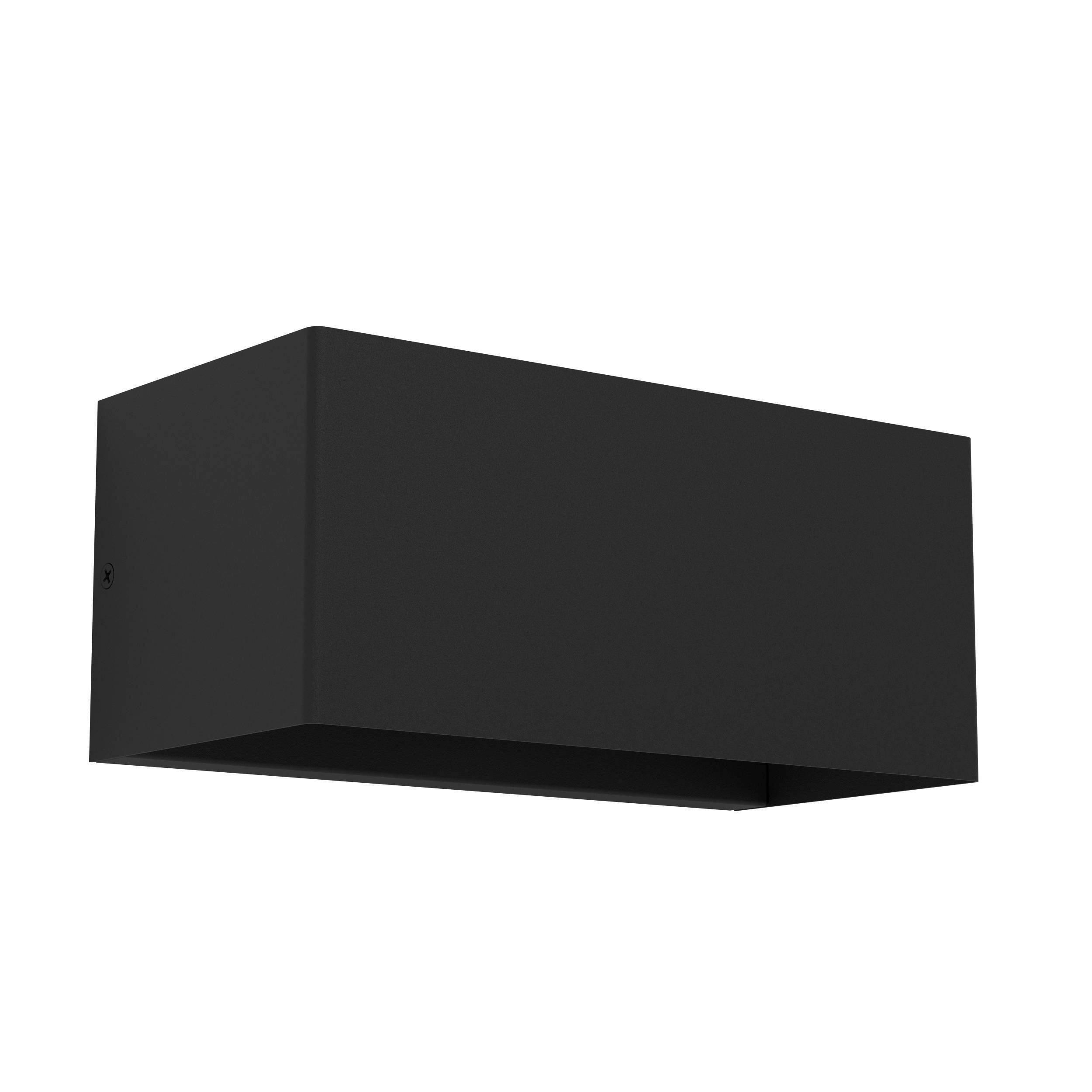 Aussenwandleuchte 900292* Lesmo - Klar/Schwarz, Design, Glas/Metall (24/11,5/10,5cm) - Eglo