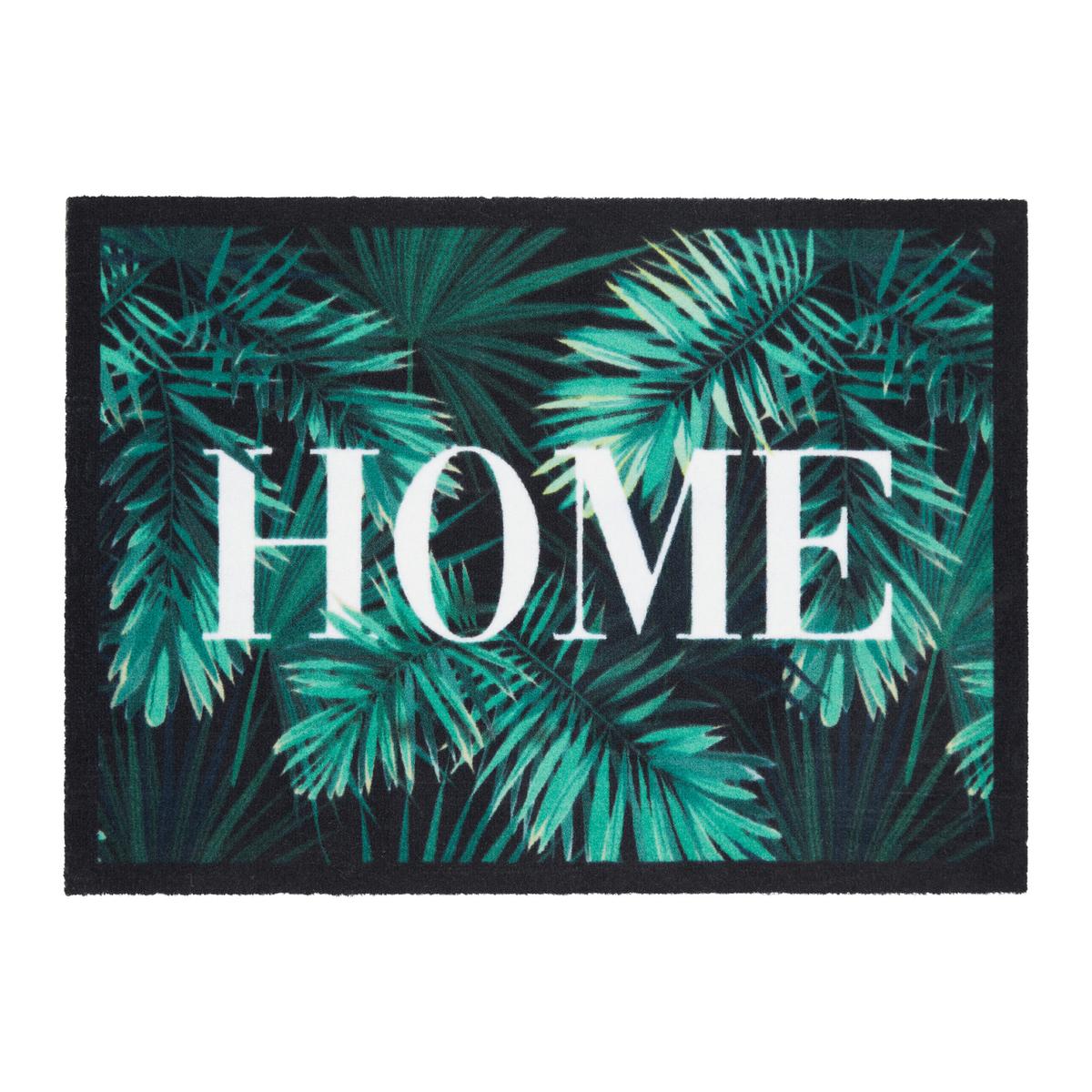 Fußmatte Jungle Leaves Anthrazit/Grün ca. 50x70cm - Anthrazit/Grün, Basics, Kunststoff (50/70cm) - Modern Living
