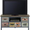 Phonotisch Holz - Blau/Multicolor, MODERN, Holz/Holzwerkstoff (106,5/51/30cm) - MÖMAX modern living
