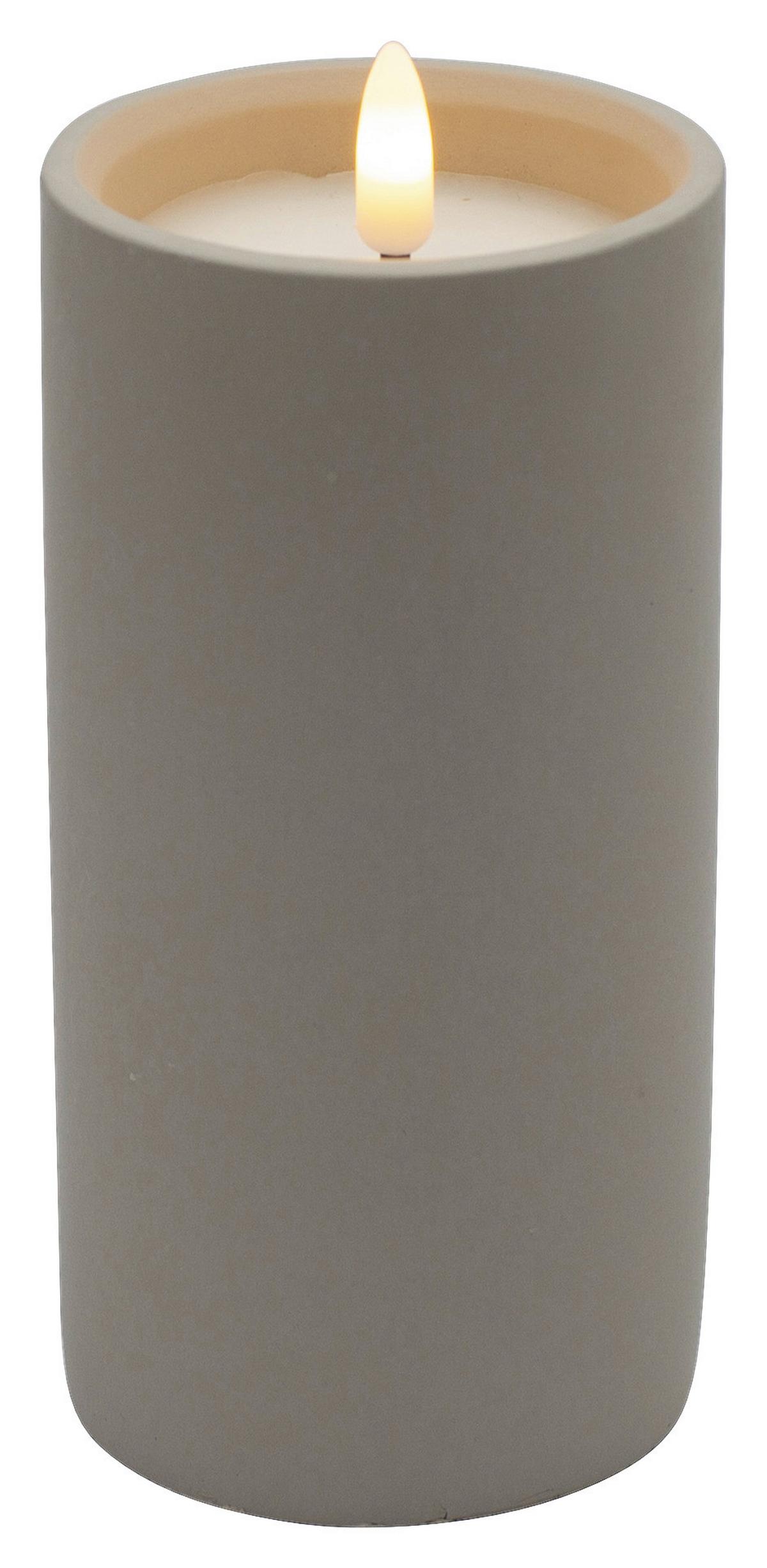 ŚWIECA LED Grau - szary, Modern, kamień/tworzywo sztuczne (7,5/15cm) - Mömax