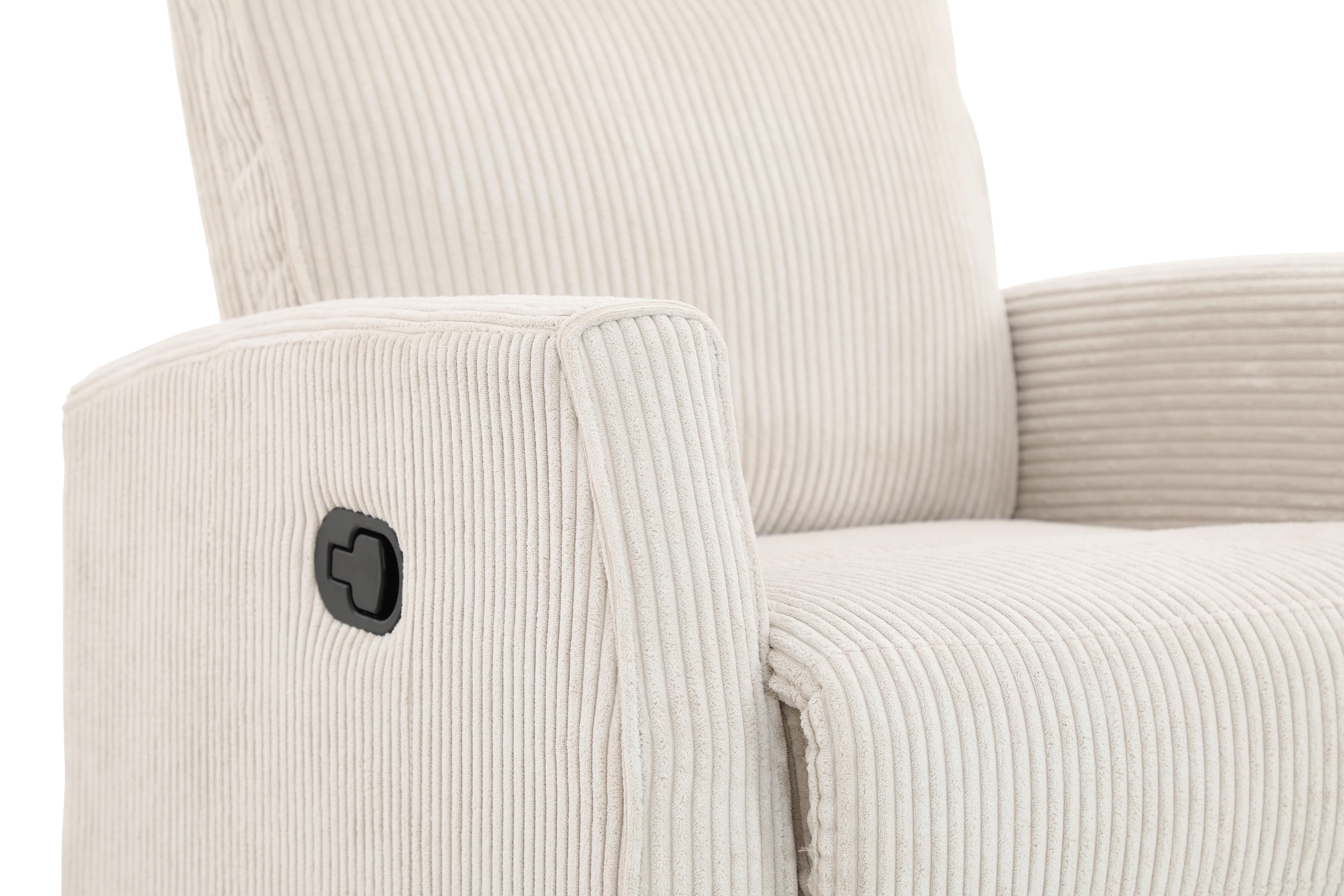 Relaxsessel Melinda in Beige - beige/svart, Modern, metall/trä (76/103/96cm) - Mömax