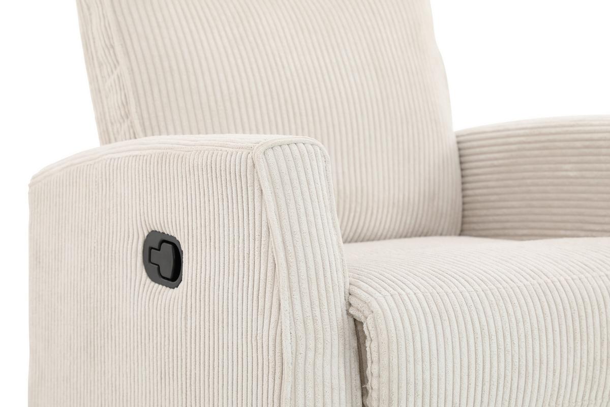 Relax Fotel Melinda - bézs, Modern, textil/fa (76/103/93cm) - Mömax