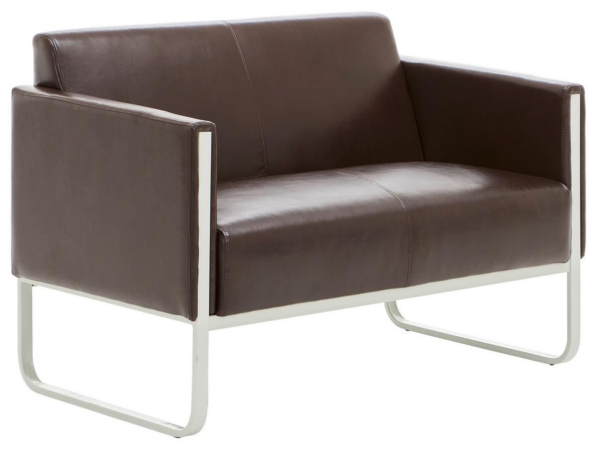 Dvosed Aruba, Rjava - siva/temno rjava, Moderno, kovina/tekstil (111/78/71cm) - MID.YOU