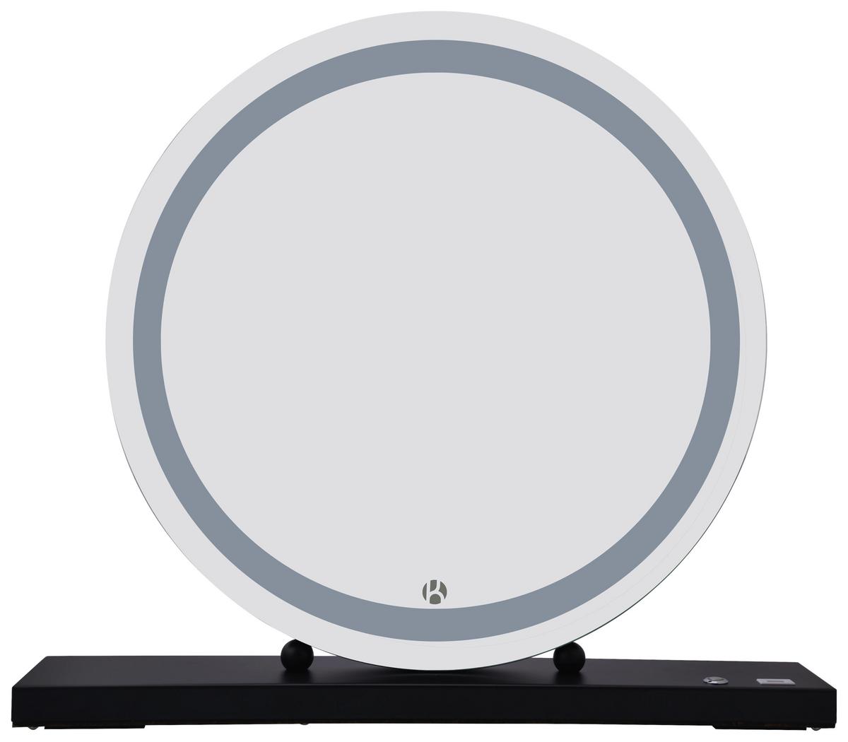 WANDSPIEGEL LED SCHMINKSPIEGEL GLAMORY 125 - Schwarz, Basics, Glas/Holzwerkstoff (53/10/60cm) - Kayoom