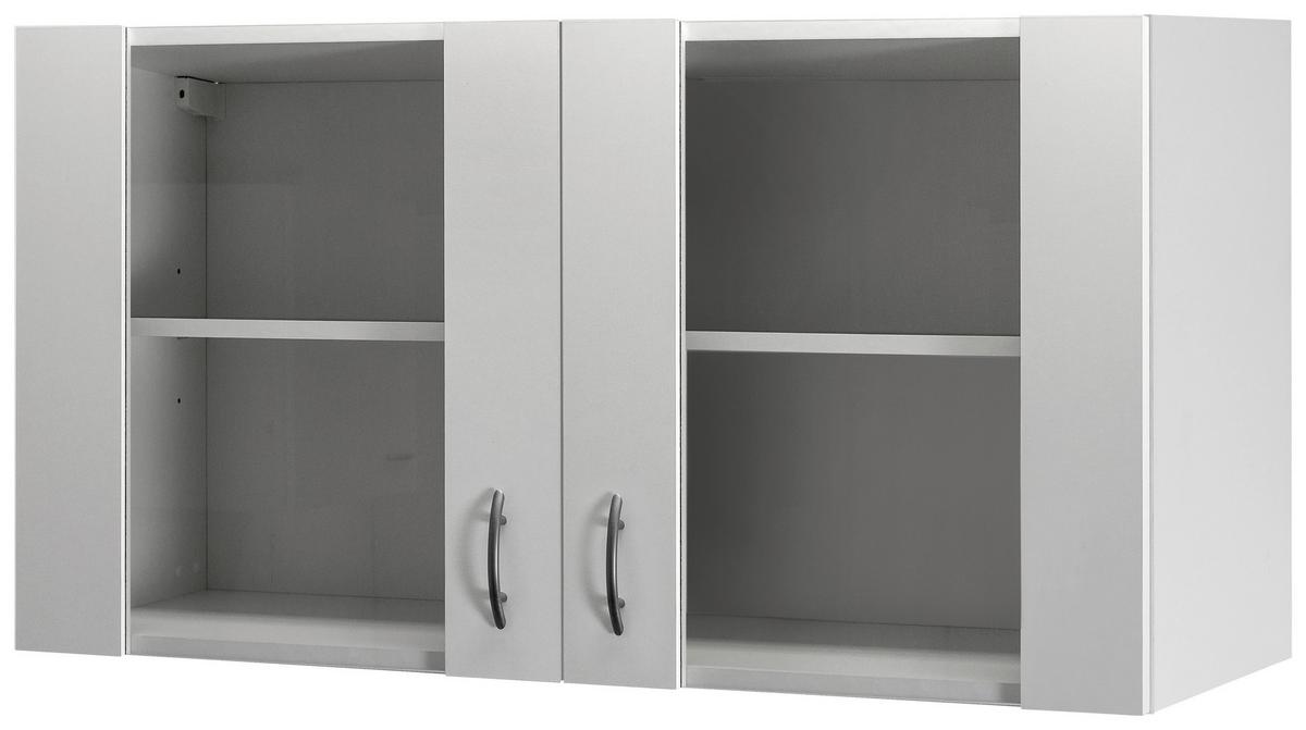 Kuhinjska Zgornja Omarica Wito, Bela - barve nerjavečega jekla/bela, umetna masa/leseni material (100/54,8/32cm) - FlexWell