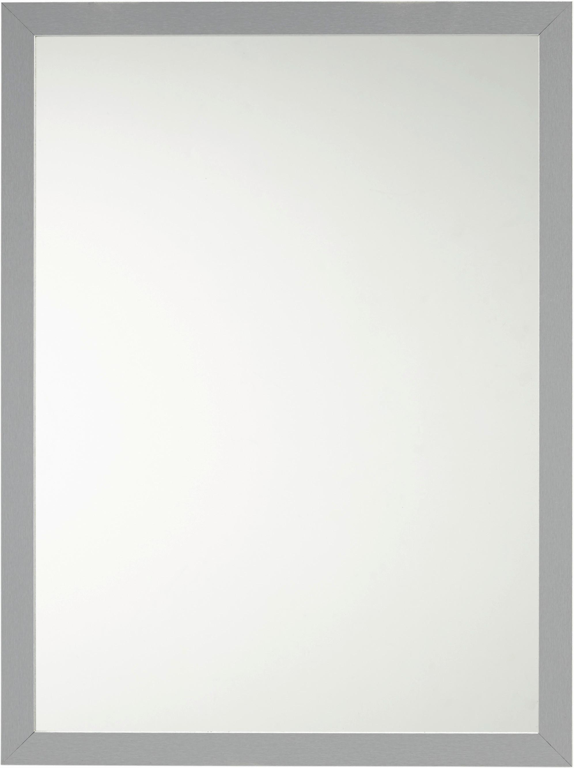 Stensko Ogledalo Silver, 60 X 80 Cm - srebrne barve, steklo/leseni material (60/80/2cm) - Mömax