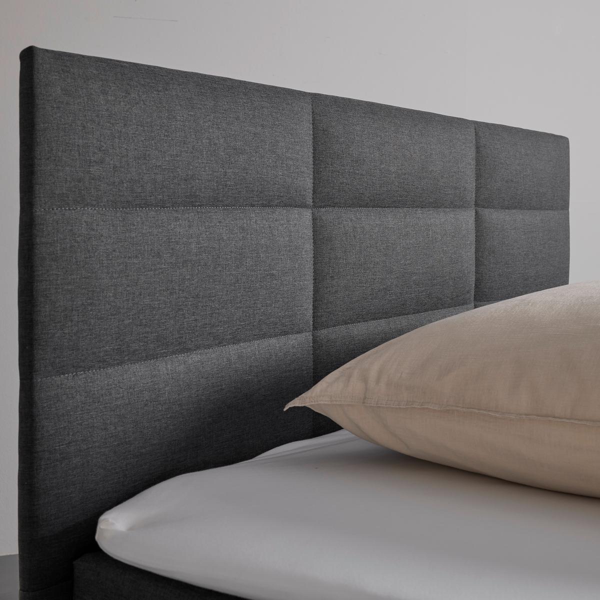 Boxspring Ágy Lisa - sötétszürke, Modern, faalapú anyag/textil (140/200cm) - Bessagi Home