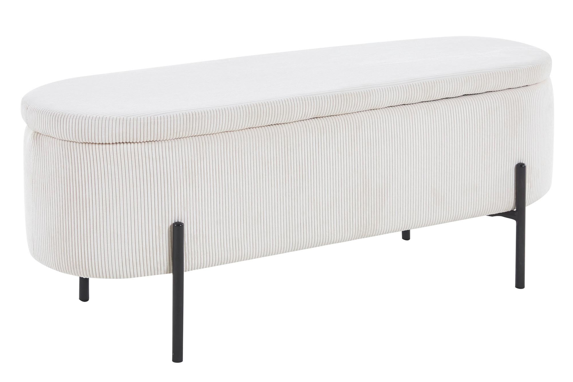 Klop Cord, Bež - črna/bež, Moderno, kovina/tekstil (110/44/40cm) - Livetastic