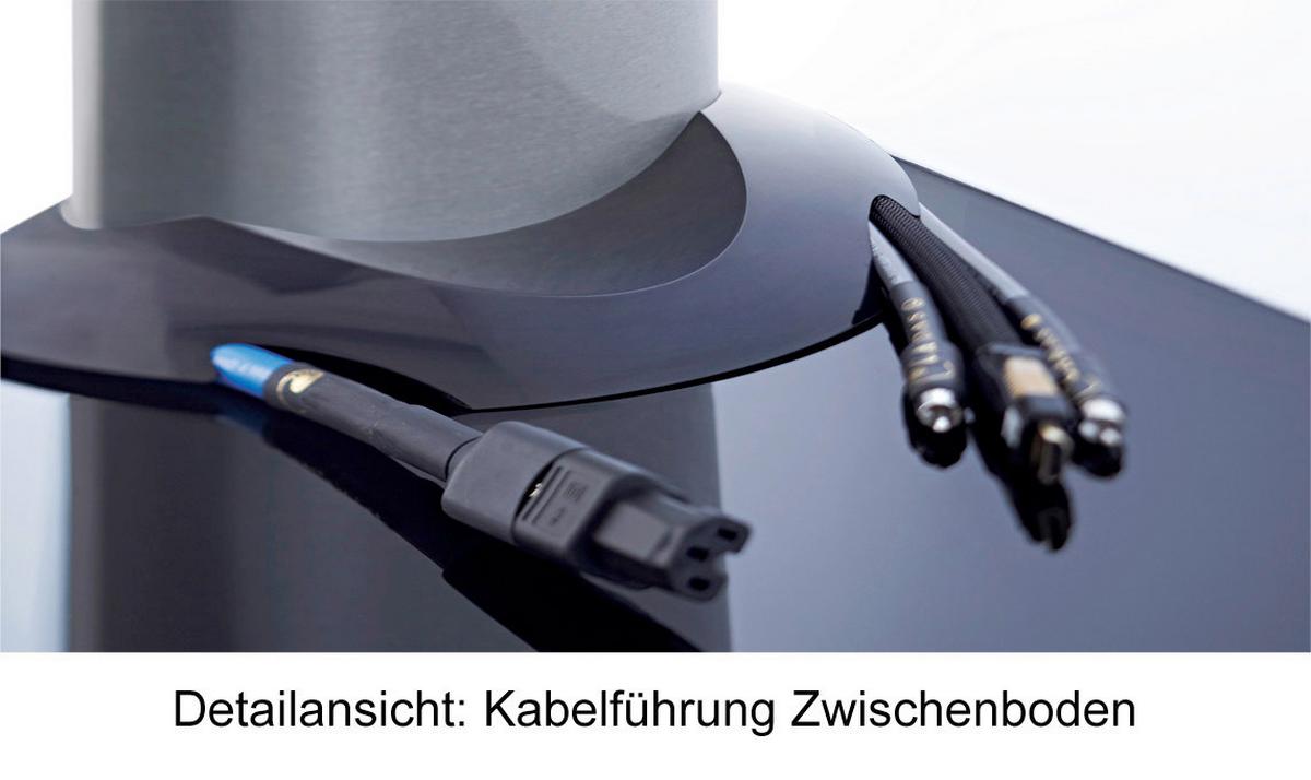 TV-Rack Tosal m. Rollen ca. 60x100 cm Schwarz/Silber - Silberfarben/Schwarz, KONVENTIONELL, Glas/Metall (60/100/44cm) - MID.YOU