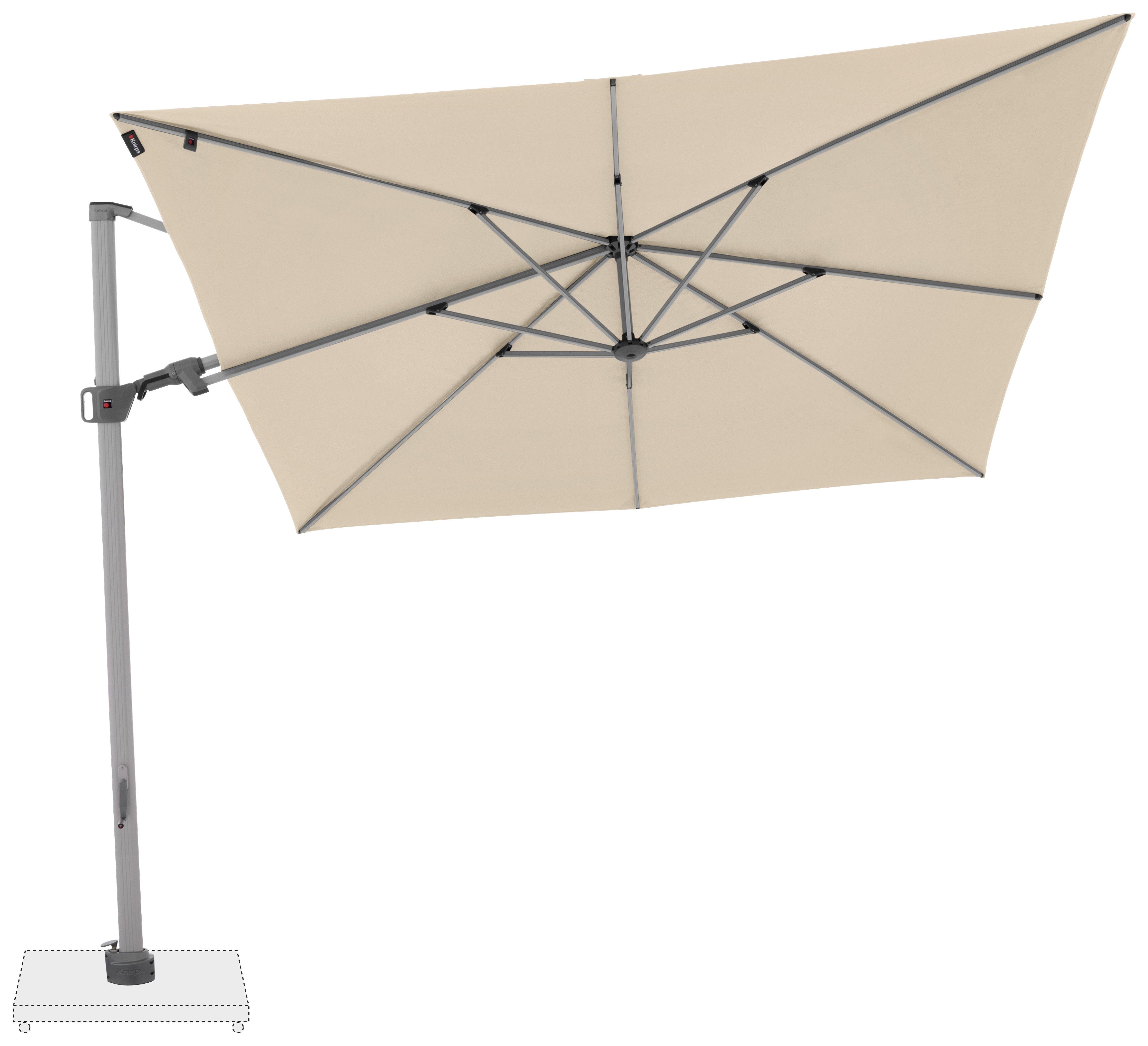 Ampelschirm Knirps Beige ca. 275x275cm - Beige/Silberfarben, KONVENTIONELL, Textil/Metall (275/275cm) - KNIRPS