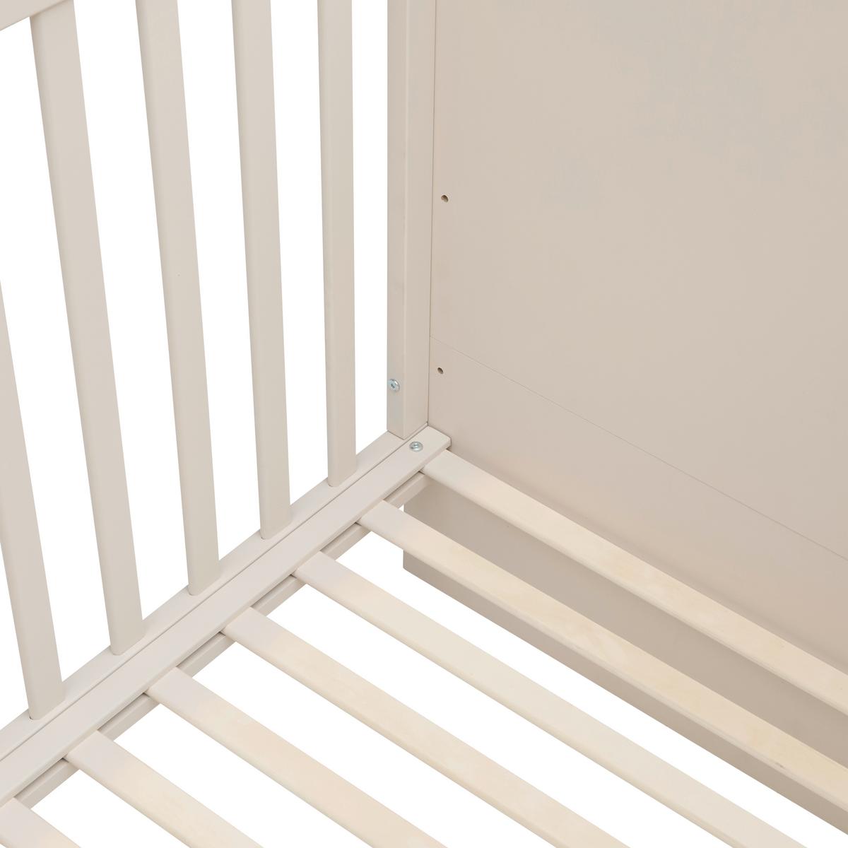 Gitterbett Dolce Bambino Kaschmirfarben - Kaschmir, KONVENTIONELL, Holzwerkstoff (70/140cm) - Roba