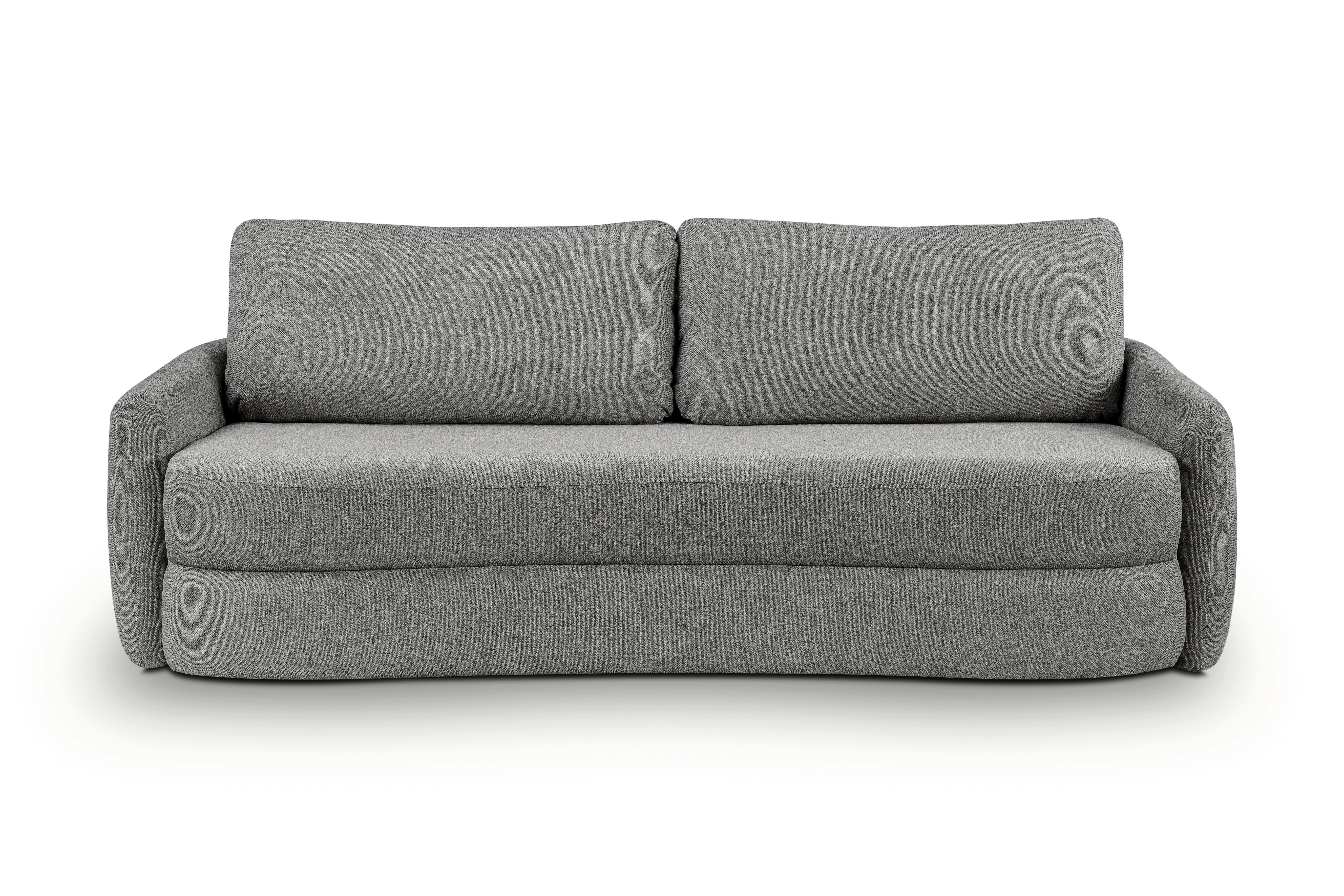 Schlafsofa Diana Grau - Schwarz/Grau, Basics, Holz/Kunststoff (231/93/108cm) - MID.YOU