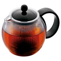 Teekanne Bodum Assam Schwarz ca. 0,5l - Schwarz, KONVENTIONELL, Glas (14/14/10cm) - Bodum