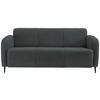 3-Sitzer-Sofa Marone Anthrazit Teddystoff - Anthrazit/Schwarz, MODERN, Textil/Metall (180/76/90cm) - Livetastic