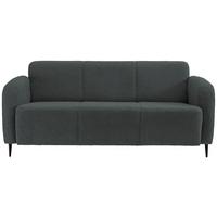 3-Sitzer-Sofa Marone Anthrazit Teddystoff - Anthrazit/Schwarz, MODERN, Textil/Metall (180/76/90cm) - Livetastic