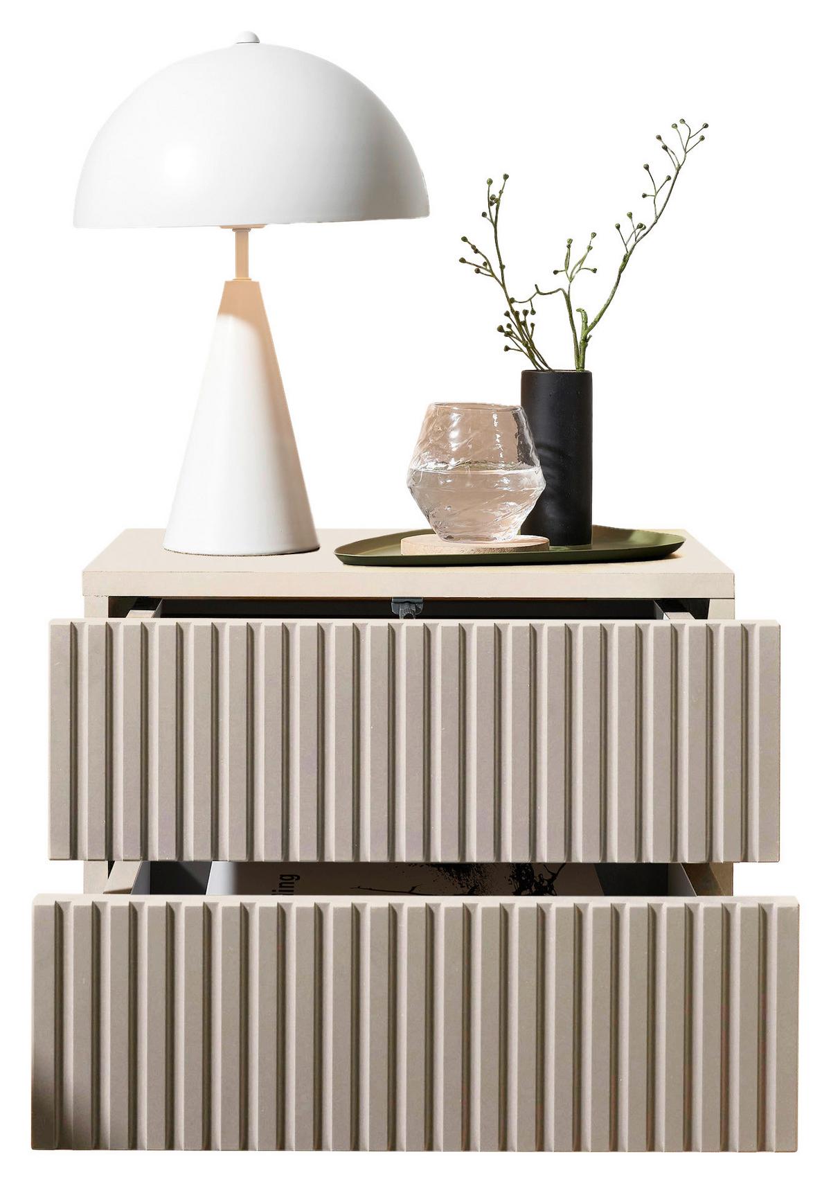 SZAFKA NOCNA TABONI - kaszmir, Modern, materiał drewnopochodny (42/28/30cm) - Boxxx