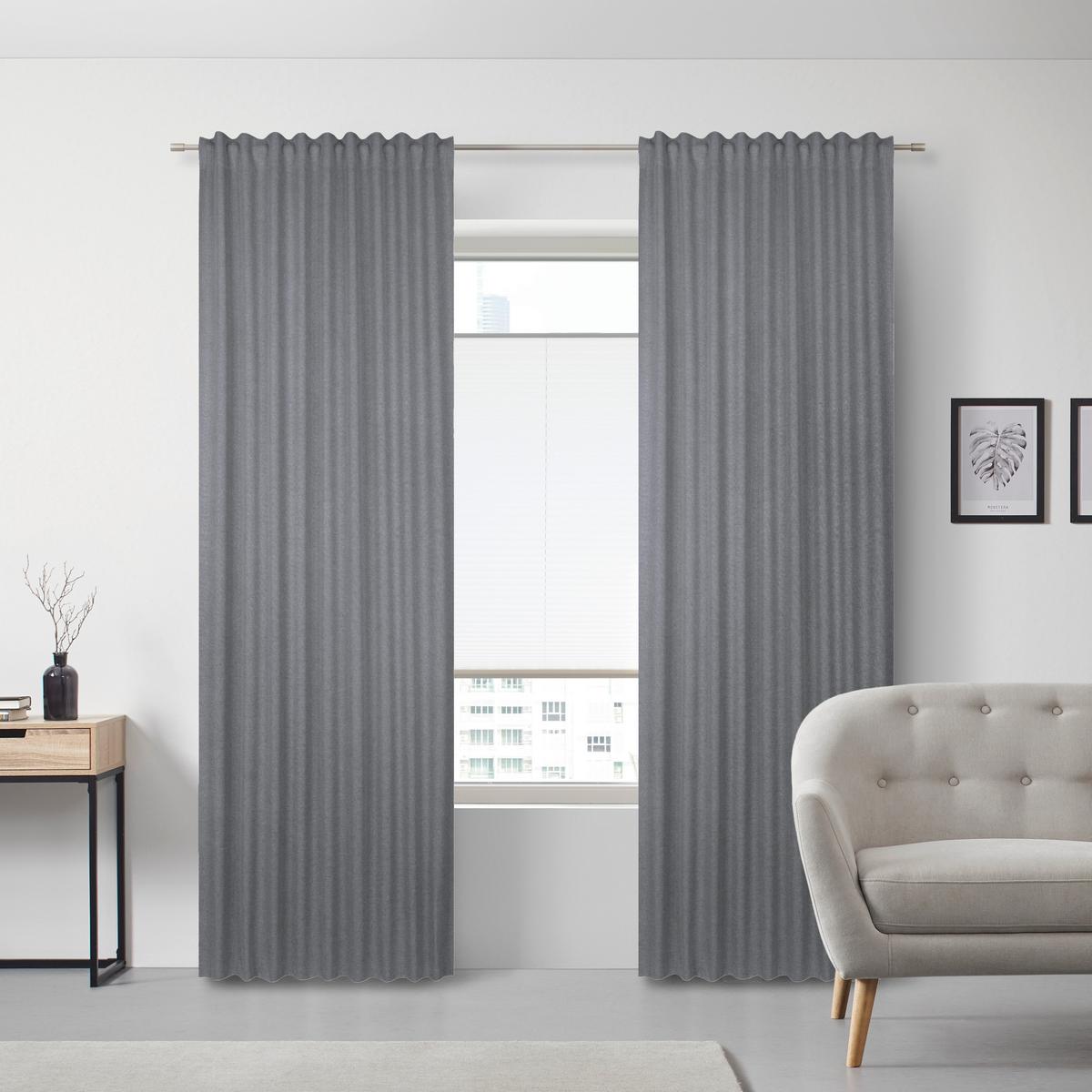 Készfüggöny Ulrich 135/245cm - szürke, textil (135/245cm) - Modern Living
