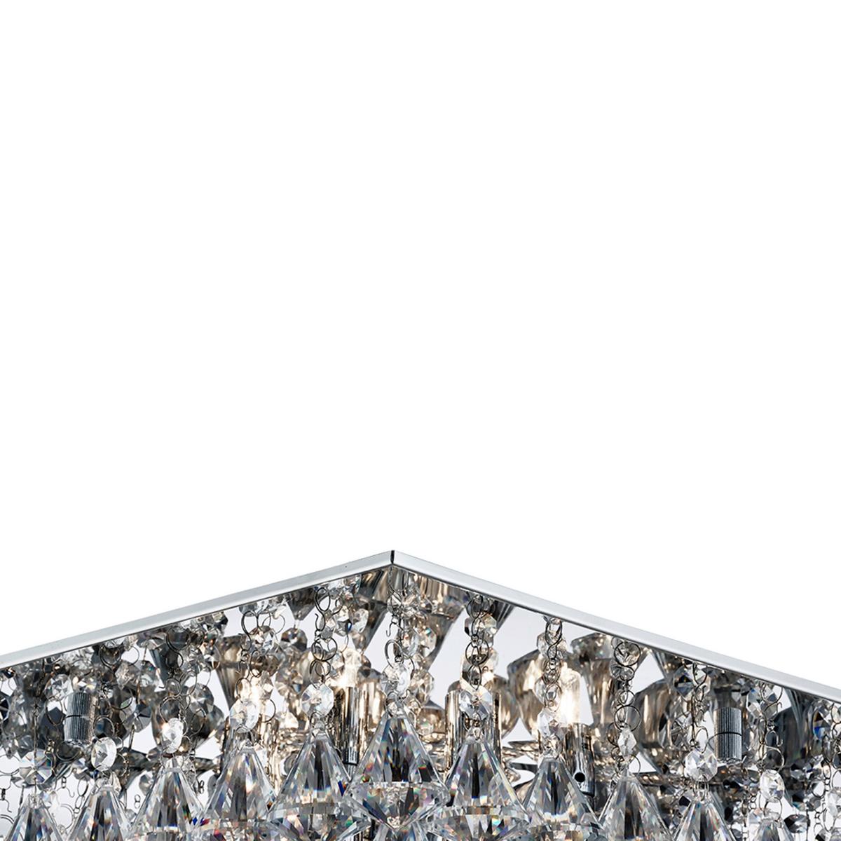 Mennyezeti Lámpa Hanna 8lt 7308-8cc - átlátszó, Design, üveg/fém (55/55/22cm)