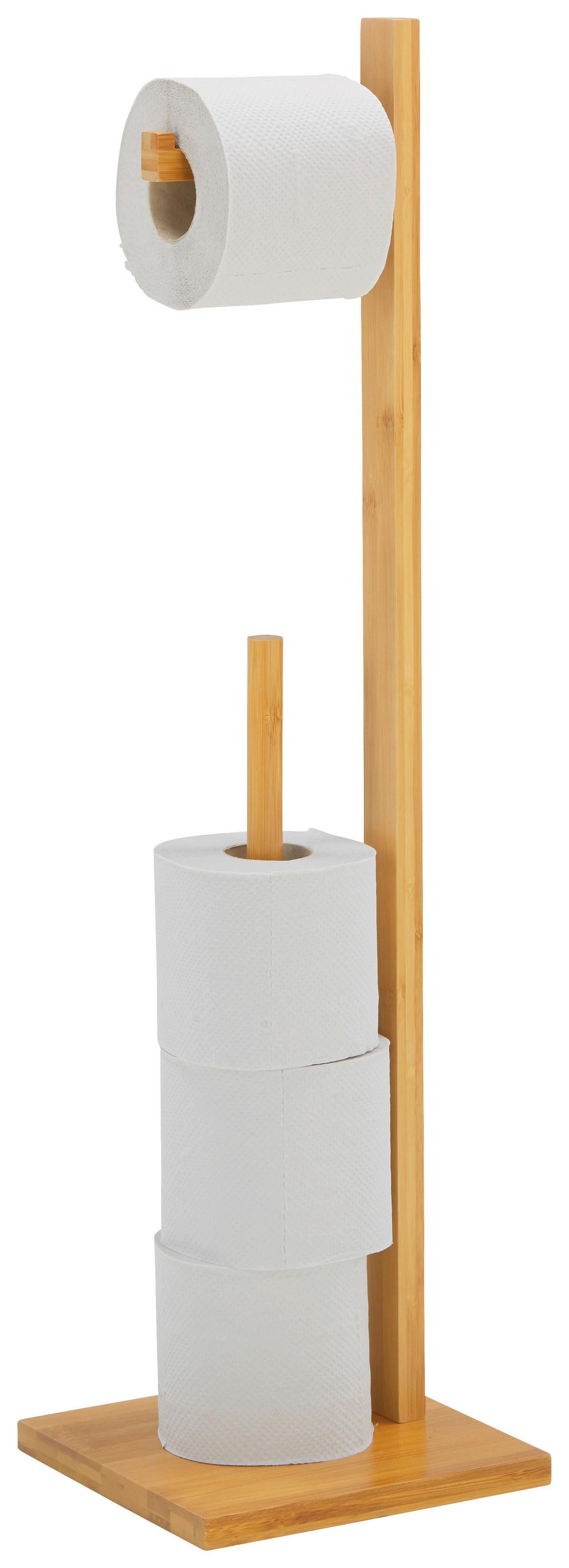 Suport hârtie igienică ANNI -EXKLUSIV- -SB- - culoare natur, Modern, lemn (19/71/19cm) - Mömax