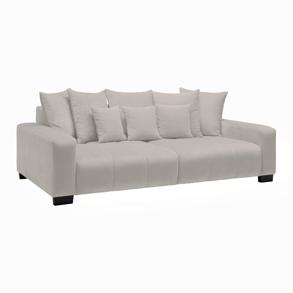 Bigsofa Matteo Creme - Creme/Schwarz, MODERN, Holz (246/93/124cm) - Based