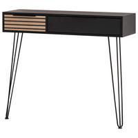 Konsolentisch Hank Eiche/Schwarz - Eichefarben/Schwarz, Design, Holzwerkstoff/Metall (103,7/87,85/32,05cm) - MID.YOU